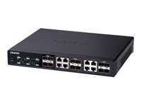QNAP QSW-1208-8C - Commutateur - non géré - 4 x 10 Gigabit SFP+ + 8 x combo 10 gigabits SFP+ - de bureau, Montable sur rack QSW-1208-8C