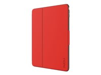 Incipio Clarion - Protection à rabat pour tablette - cuir vegan, polyuréthanne thermoplastique (TPU) - rouge, translucide - pour Apple iPad Air 2 IPD-353-RED