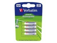 Verbatim Premium - Batterie 4 x AAA - NiMH - (rechargeables) - 1000 mAh 49942