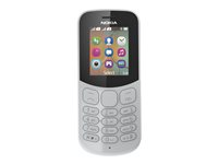 Nokia 130 - Téléphone de service - double SIM - RAM 4 Mo / Mémoire interne 8 Mo - microSD slot - 160 x 120 pixels - rear camera 0,3 MP - gris A00028609