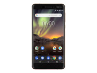 Nokia 6.1 - 4G smartphone - double SIM - RAM 3 Go / Mémoire interne 32 Go - microSD slot - Écran LCD - 5.5" - 1920 x 1080 pixels - rear camera 16 MP - front camera 8 MP - noir cuivre 11PL2B01A02
