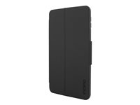 Incipio CLARION SHOCK ABSORBING TRANSLUCENT FOLIO - Protection à rabat pour tablette - polyuréthanne thermoplastique (TPU) - noir - pour Apple iPad mini 4 IPD-281-BLK