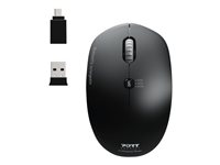 PORT Connect Professional - Souris - optique - 3 boutons - sans fil - Bluetooth, 2.4 GHz - récepteur sans fil USB 900707