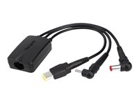 Targus 3-Way DC Charging Hydra - Adaptateur secteur - alimentation à 3 broches - noir - Europe - pour Targus Dual Video Station d'accueil, Universal USB 3.0 DV2K Docking Station with Power ACC984EUX