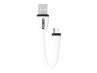 Urban Factory Cable Flexee USB 3.0 to Micro USB - White Compact silicone cable (15cm), ultra flexible & resistant - Adaptateur USB - Micro-USB de type B (M) pour USB (M) - 15 cm - blanc MCU02UF