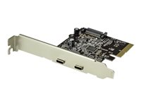 StarTech.com Dual Port USB-C Card - 2x USB-C - USB 3.1 PCI-e Card with SATA - USB 3.1 Expansion Card - PCI Express USB C Card (PEXUSB312C2) - Adaptateur USB - PCIe 3.0 x4 profil bas - USB-C 3.1 Gen 2 x 2 - pour P/N: HB31C2A1CGB, HB31C2A1CGS, HB31C2A2CB, HB31C3A1CPD3, HB31C3A1CS, HB31C3ASDMB, HB31C4AS PEXUSB312C2