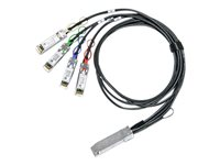NVIDIA - Câble d'attache directe 40GBase - QSFP pour SFP+ - 3 m - passif, hybride 980-9I64Y-00B003