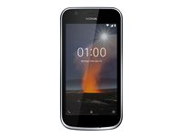 Nokia 1 - 4G smartphone - double SIM - RAM 1 Go / Mémoire interne 8 Go - microSD slot - Écran LCD - 4.5" - 854 x 480 pixels - rear camera 5 MP - front camera 2 MP - bleu foncé 11FRTL01A02