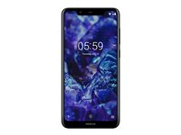 Nokia 5.1 Plus - Android One - 4G smartphone - double SIM - RAM 3 Go / Mémoire interne 32 Go - microSD slot - 5.8" - 2x caméras arrière 13 MP, 5 MP - front camera 8 MP - noir brillant 11PDAB01A07