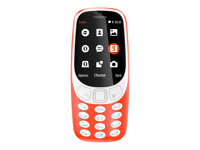 Nokia 3310 3G - 3G téléphone de service - double SIM / Mémoire interne 128 Mo - microSD slot - 320 x 240 pixels - rear camera 2 MP - rouge chaud A00028692