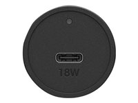 OtterBox Premium - Adaptateur d'alimentation pour voiture - 18 Watt - 3 A - PD 3.0 (24 pin USB-C) - noir scintillant 78-52702