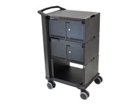 Ergotron Tablet Management Cart 32 with ISI - Chariot - pour 32 tablettes - aluminium, acier, plastique ABS - noir - Taille d'écran : jusqu'à 10 pouces DM32-1004-2