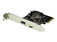 StarTech.com Carte contrôleur PCI Express à 2 ports USB 3.1 (10 Gb/s) - 1x USB-C 1x USB-A - Adaptateur PCIe USB (PEXUSB311AC2) - Adaptateur USB - PCIe 3.0 x4 profil bas - USB-C 3.1 Gen 2 x 1 + USB 3.1 x 1 - pour P/N: HB31C2A1CGB, HB31C2A1CGS, HB31C2A2CB, HB31C3A1CPD3, HB31C3A1CS, HB31C3ASDMB, HB31C4AS PEXUSB311AC2