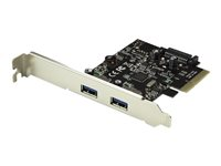 StarTech.com Carte contrôleur PCI Express à 2 ports USB 3.1 (10 Gb/s) - 2x USB-A - Adaptateur PCIe USB - Adaptateur USB - PCIe 3.0 x4 profil bas - USB 3.1 Gen 2 x 2 - pour P/N: SDOCK4U313 PEXUSB312A2