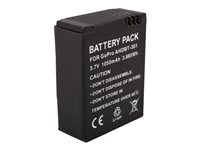 Urban Factory Battery Li-Ion Replacement 1050mAh GoPro Hero3 and 3+ - Batterie - Li-Ion - 1050 mAh - noir - pour GoPro HERO3; HERO3+ UGP50UF