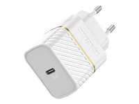 OtterBox Premium - Adaptateur secteur - 18 Watt - 3 A - PD 3.0 (24 pin USB-C) - poussière de nuage blanche - Europe 78-52722
