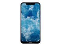 Nokia 8.1 - Android One - 4G smartphone - double SIM - RAM 4 Go / Mémoire interne 64 Go - microSD slot - 6.18" - 2x caméras arrière 12 MP, 13 MP - front camera 20 MP - Bleu/argent 11PNXL01A01