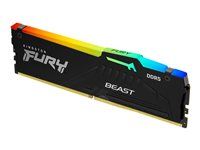 Kingston FURY Beast RGB - DDR5 - module - 8 Go - DIMM 288 broches - 5200 MHz / PC5-41600 - CL36 - 1.25 V - mémoire sans tampon - on-die ECC KF552C36BBEA-8