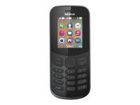 Nokia 130 - Téléphone de service - double SIM - RAM 4 Mo / Mémoire interne 8 Mo - microSD slot - 160 x 120 pixels - rear camera 0,3 MP - noir A00028599