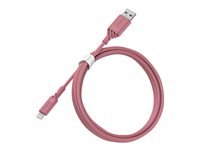 OtterBox Standard - Câble Lightning - USB mâle pour Lightning mâle - 1 m - rose mauve 78-52639