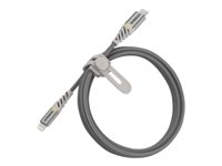 OtterBox Premium - Câble Lightning - Lightning mâle pour 24 pin USB-C mâle - 1 m - poussière d'argent - Prise en charge de Power Delivery 78-52554