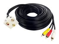 Plastron 45x45 RCA - Plaque - RCA X 3 - avec câble 28 AWG (10 m) 2061434