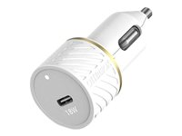 OtterBox Premium - Adaptateur d'alimentation pour voiture - 18 Watt - 3 A - PD 3.0 (24 pin USB-C) - poussière de nuage blanche 78-52703