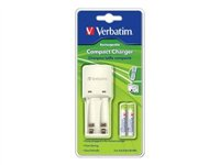Verbatim Compact Charger - Chargeur de batteries - (pour 2xAA/AAA) 49944