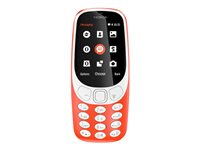 Nokia 3310 - Téléphone de service / Mémoire interne 16 Mo - microSD slot - Écran LCD - 320 x 240 pixels - rear camera 2 MP - rouge chaud A00028260