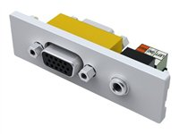 VISION TechConnect - Plaque modulaire enclenchable - HD-15, fiche mini-phone Stéréo 3,5 mm TC2 VGAF3.5MMD
