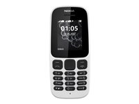 Nokia 105 (2017) - Téléphone de service - double SIM - RAM 4 Mo / Mémoire interne 4 Mo - 160 x 120 pixels - blanc A00028632